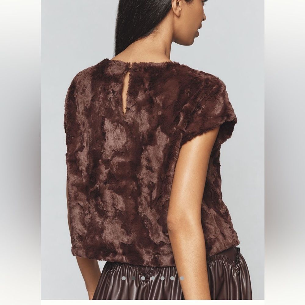 Maeve Faux- Fur Tee - Picture 2 of 7